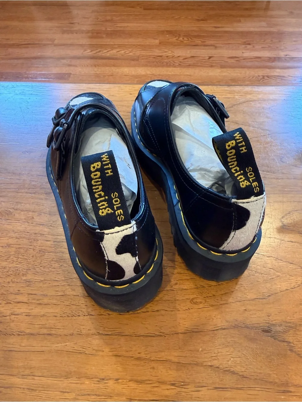 Dr. Martens Sidney Hair On Cow Creeper Platform Loafers